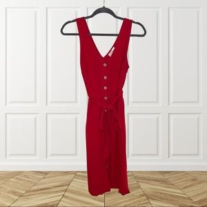 Red Tank Midi Dress